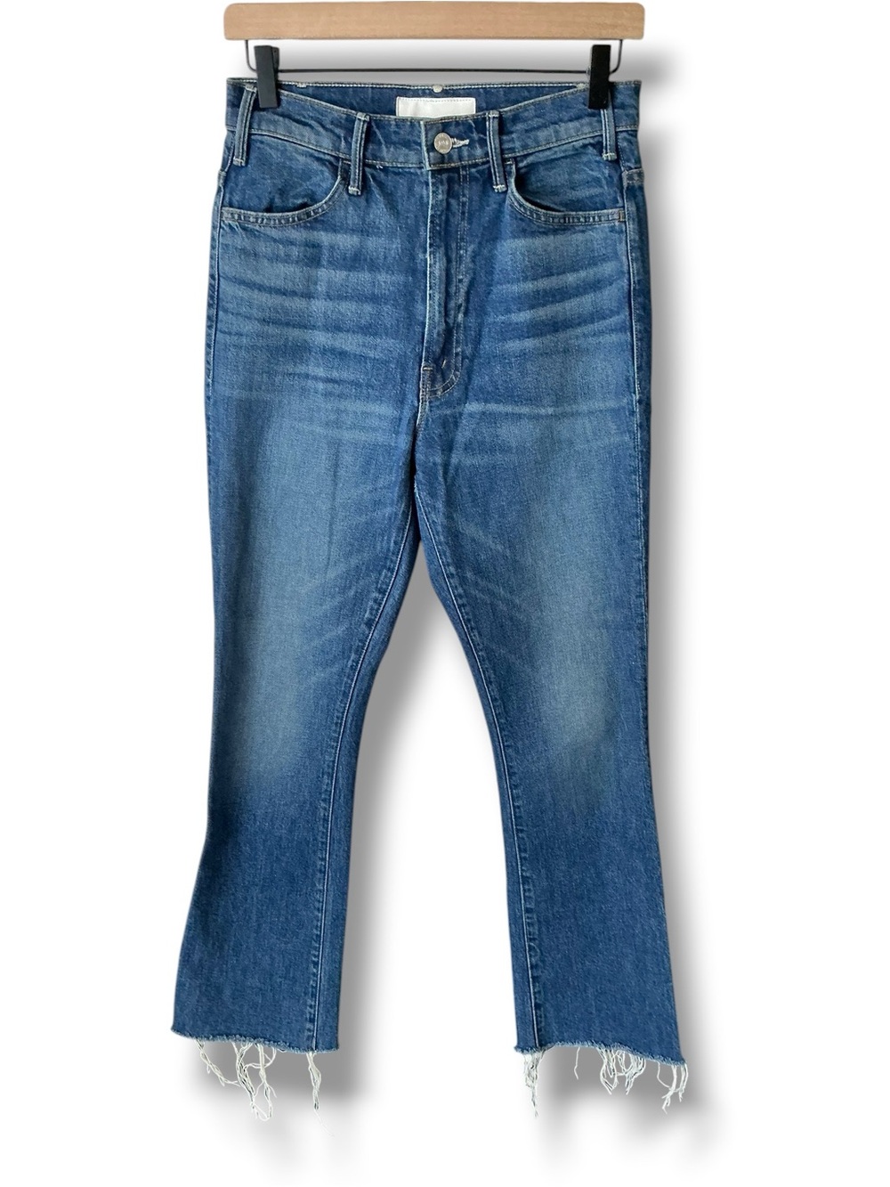 MOTHER SUPERIOR Jeans Hustler Flood Fray Beer Me Blue Size w7 - Picture 4 of 16